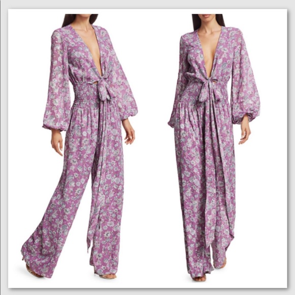ALEXIS *Shanice* lilac floral boho jumpsuit XS
